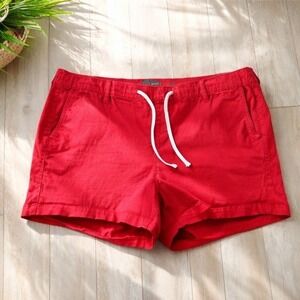 Torrid 3 Red Cotton Stretch Drawstring Twill Denim Bermuda Pull On Shorts‎ 3X